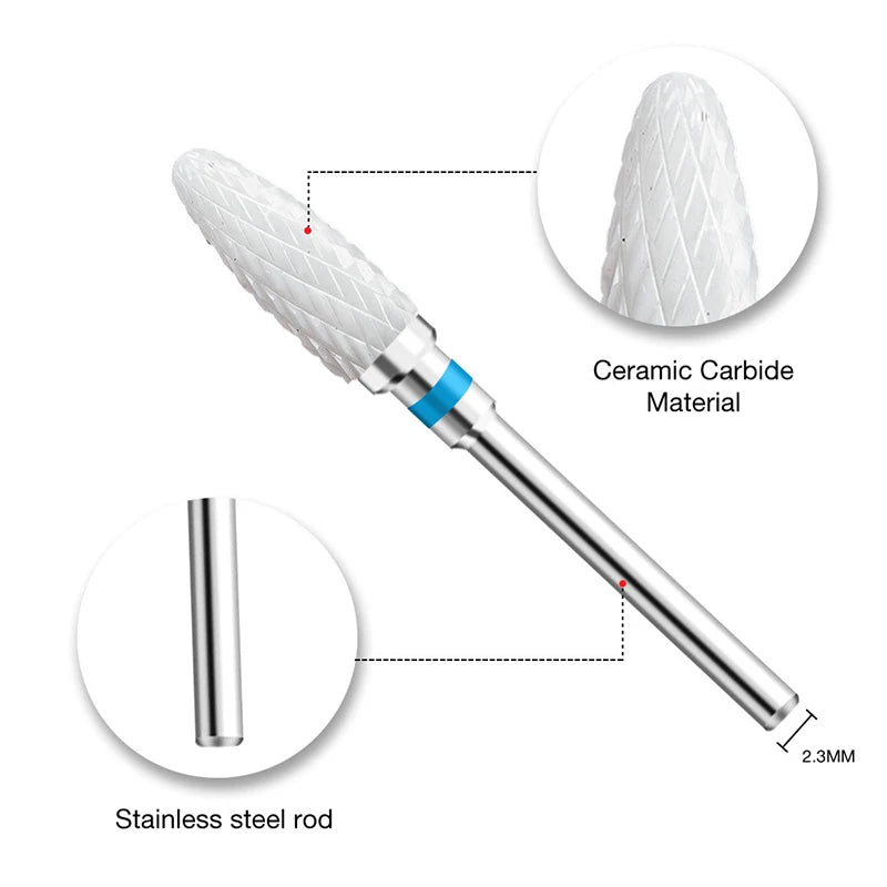 Ceramic Nail Drill Bit – Corn Head Design