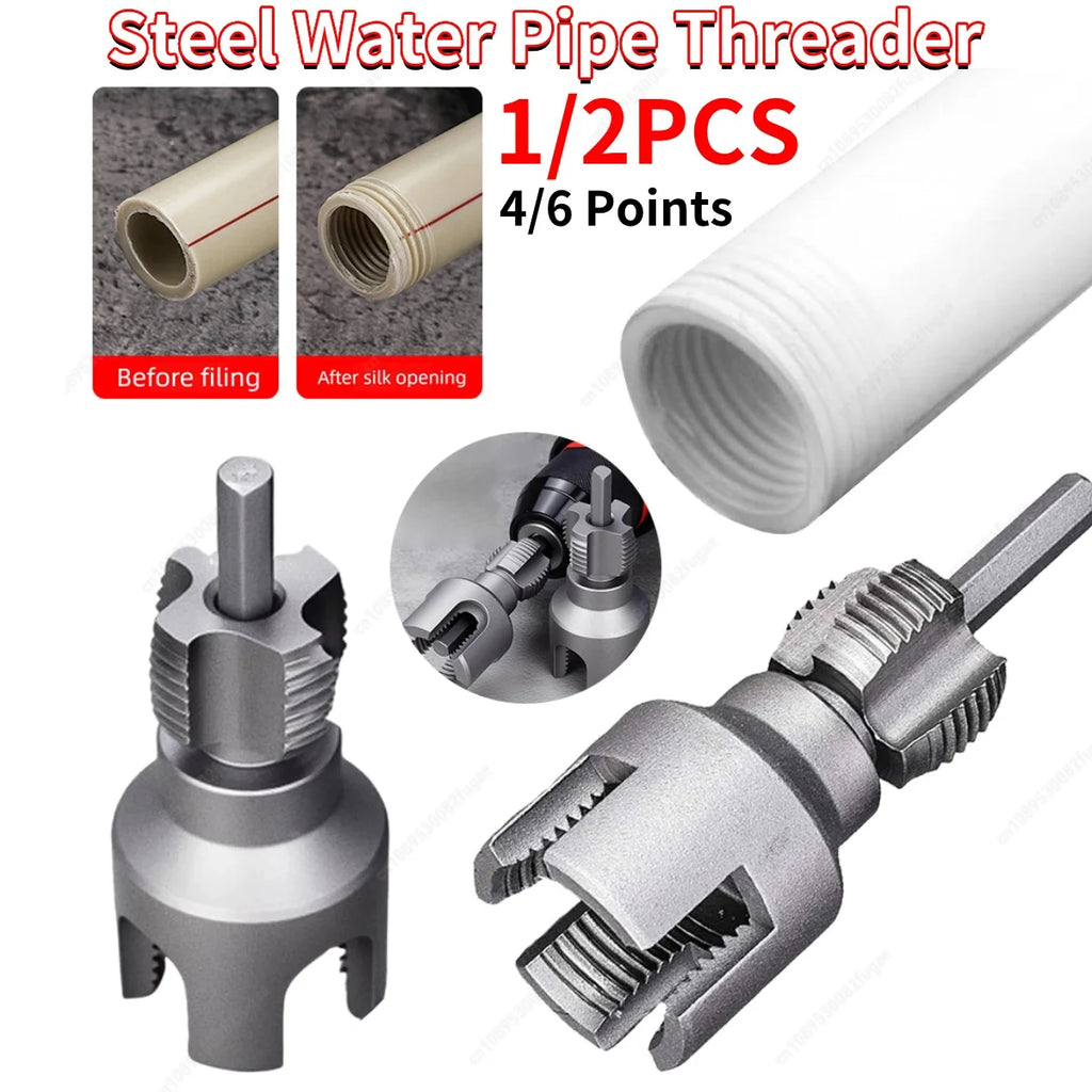 DN15 DN20 Pipe Threading Tool Hex Shank Die Internal External Threads 1/2&3/4 Water Pipes PPR PVC MPP Manganese Steel Detachable