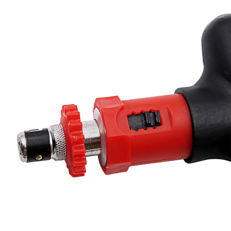 1/4" Ratchet T-Type Screwdriver Handle for 6.35mm Hex Bits | Reversible Bit Holder Tool for DIY, Furniture &amp; Home Repair