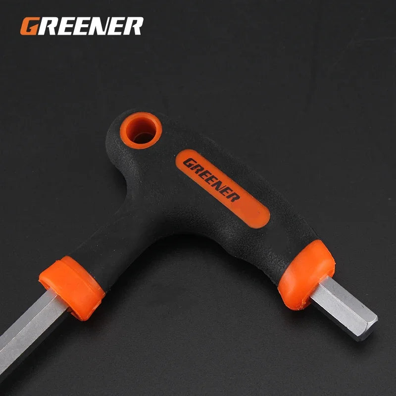 Hex Key Wrench Ball End Allen Hex Key Universal Double-end Hex Wrench Set Ball Head T-Type Handle Repair Bicycle Household Tools