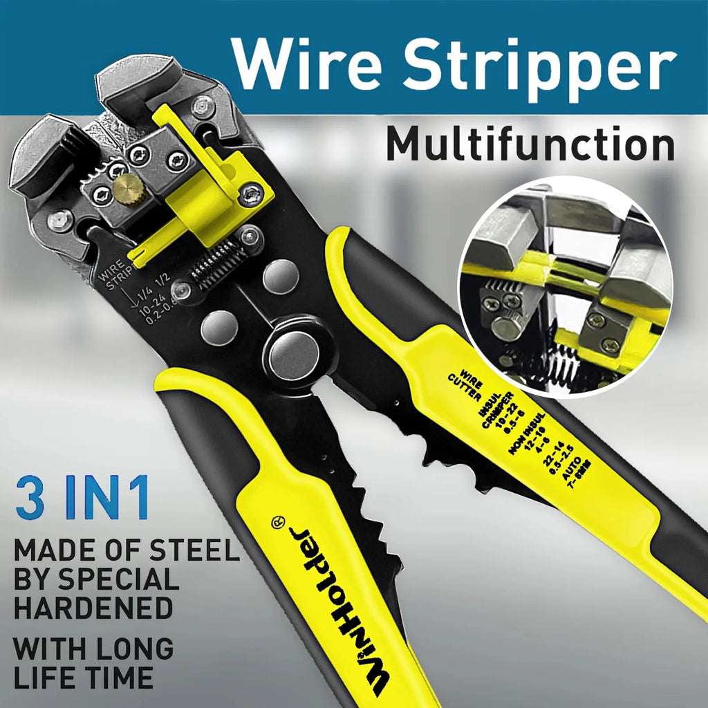 Automatic Wire Cutter Stripper Plier – Electrical Cable Crimper Terminal Tool