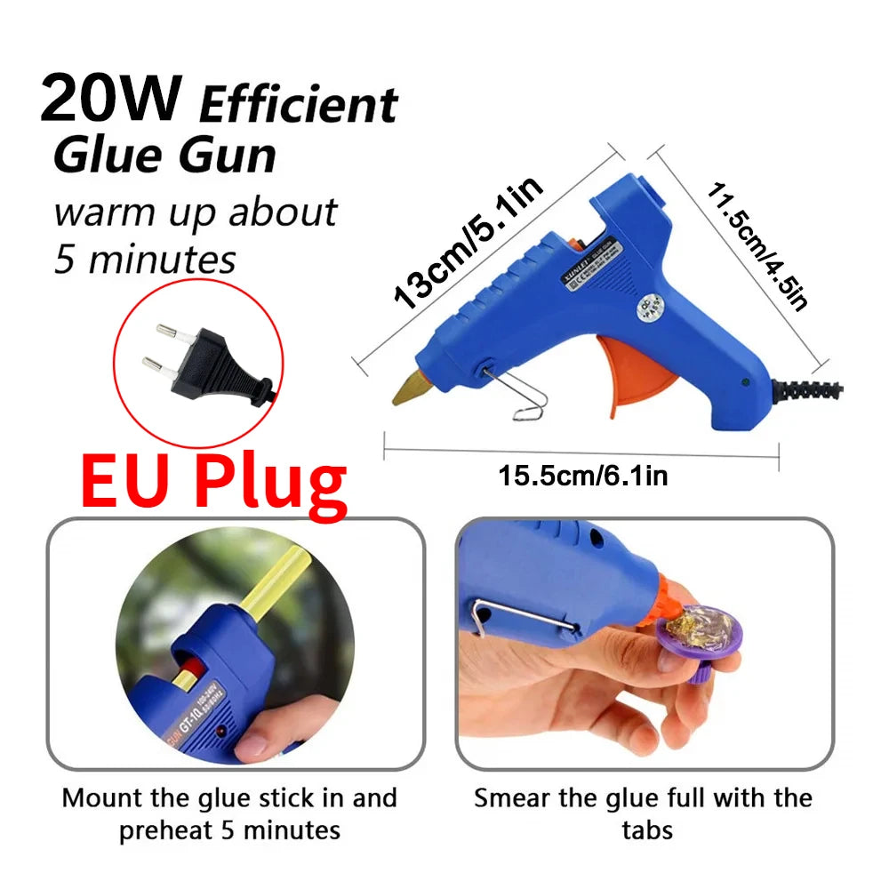 Car Dent Repair Tool Kit – Long &amp; Bridge Pullers with Glue Gun