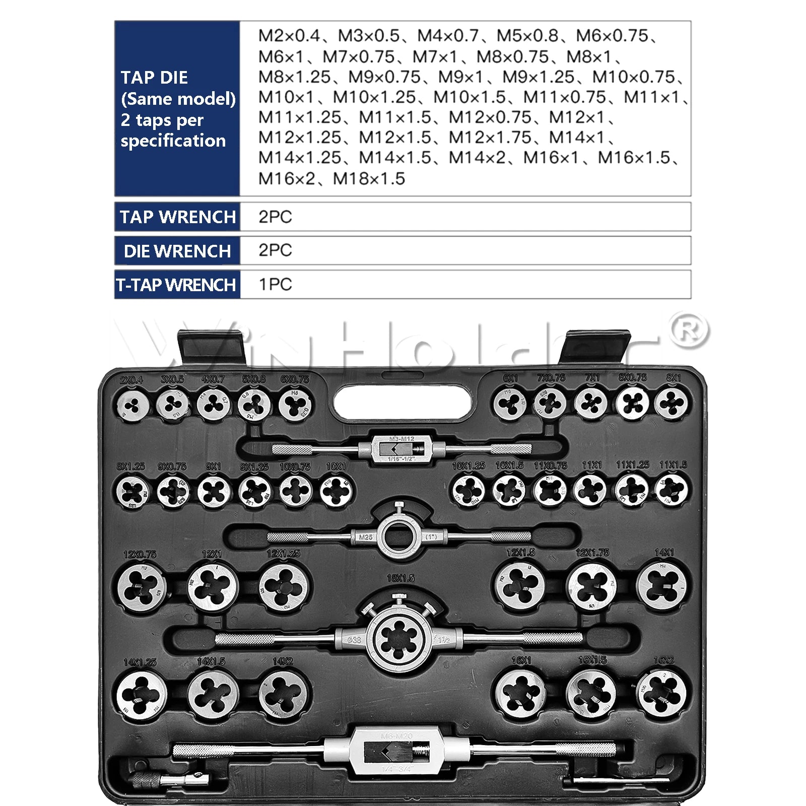 Tap &amp; Die Set – Professional Threading Tools (110pcs / 32pcs / 40pcs Options)