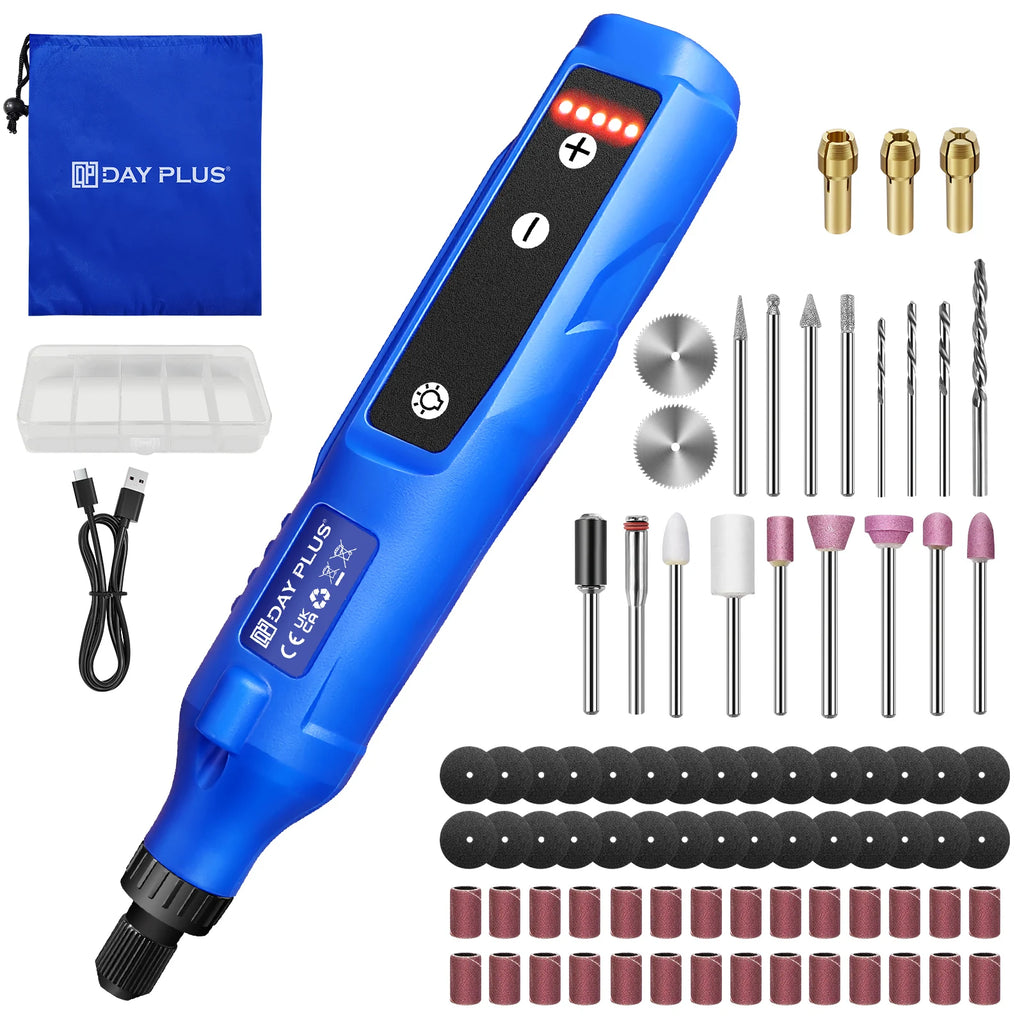 Rechargeable Rotary Tool – Cordless Mini Grinder with 80 Accessories