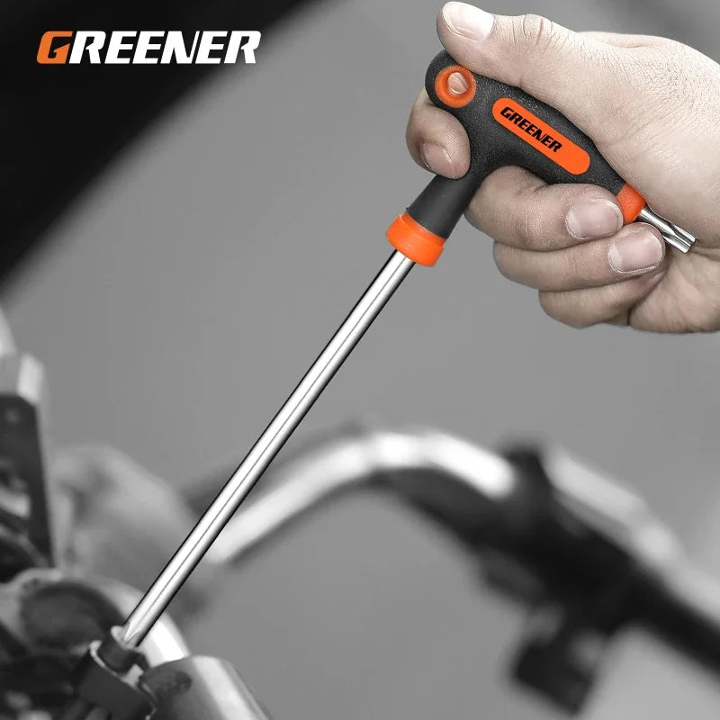 Hex Key Wrench Ball End Allen Hex Key Universal Double-end Hex Wrench Set Ball Head T-Type Handle Repair Bicycle Household Tools