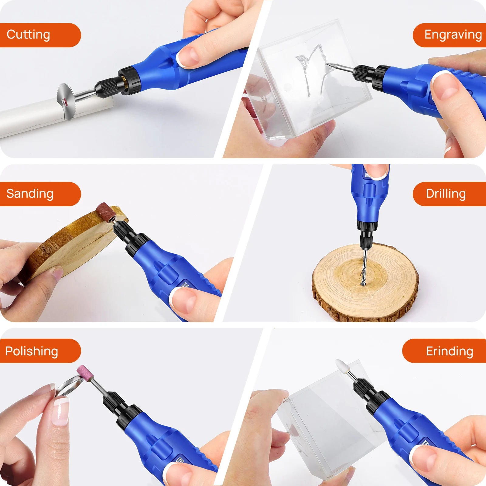 Rechargeable Rotary Tool – Cordless Mini Grinder with 80 Accessories
