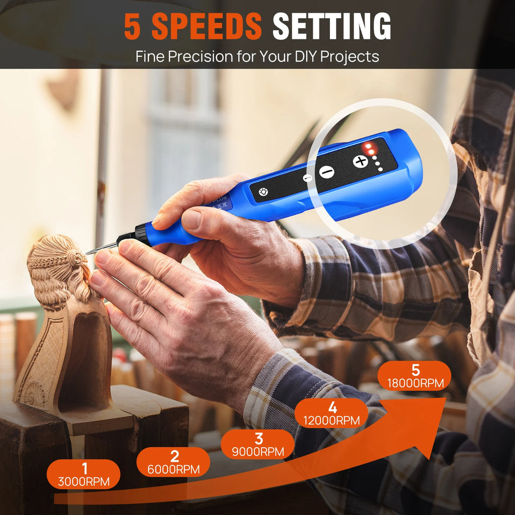 Rechargeable Rotary Tool – Cordless Mini Grinder with 80 Accessories