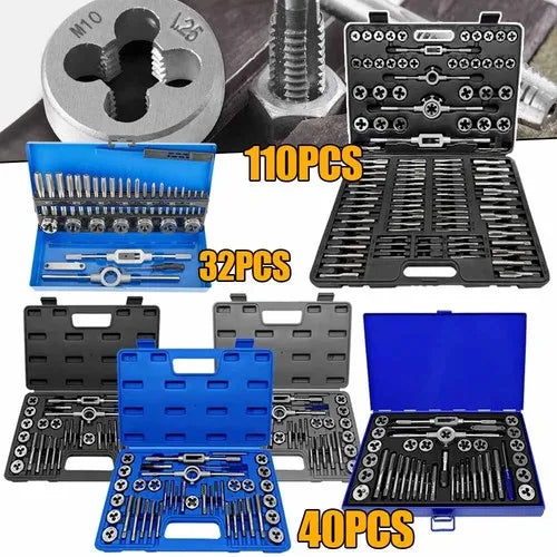 Tap &amp; Die Set – Professional Threading Tools (110pcs / 32pcs / 40pcs Options)