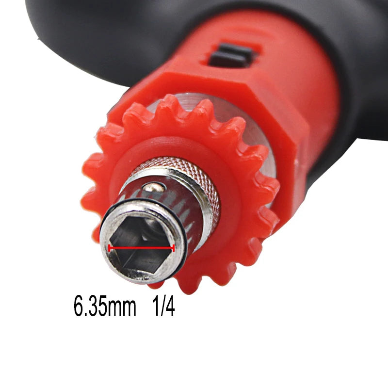 1/4" Ratchet T-Type Screwdriver Handle for 6.35mm Hex Bits | Reversible Bit Holder Tool for DIY, Furniture &amp; Home Repair